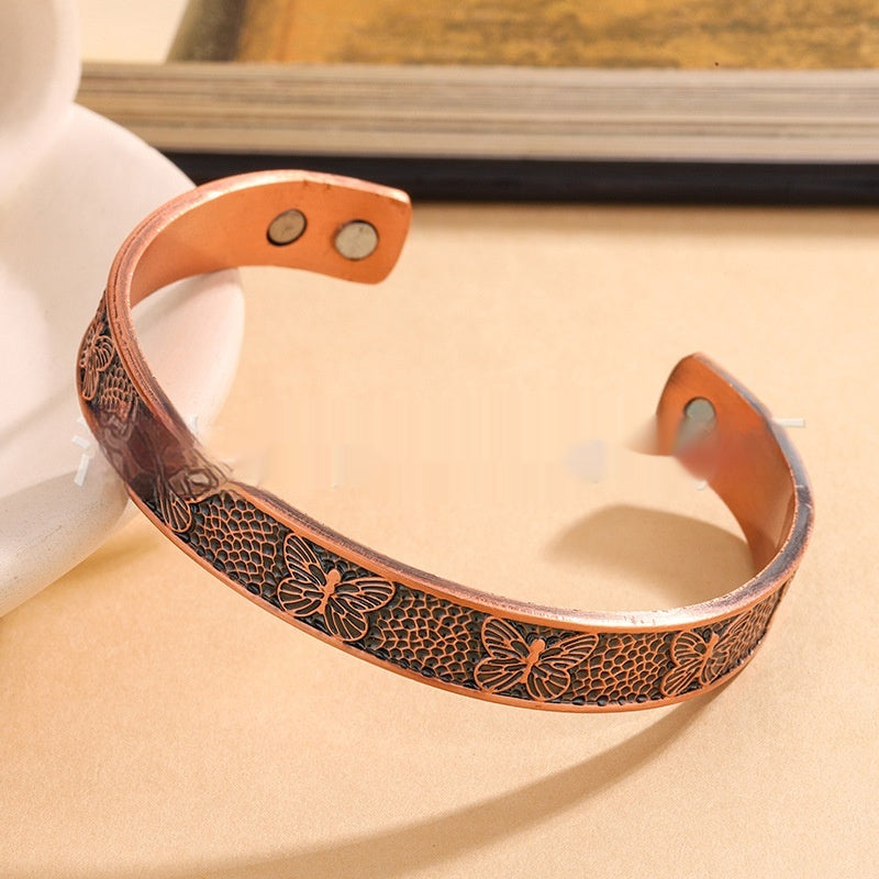 Kupfer Magnetarmband mit Schmetterling – Bild 6 | LuxeStyle