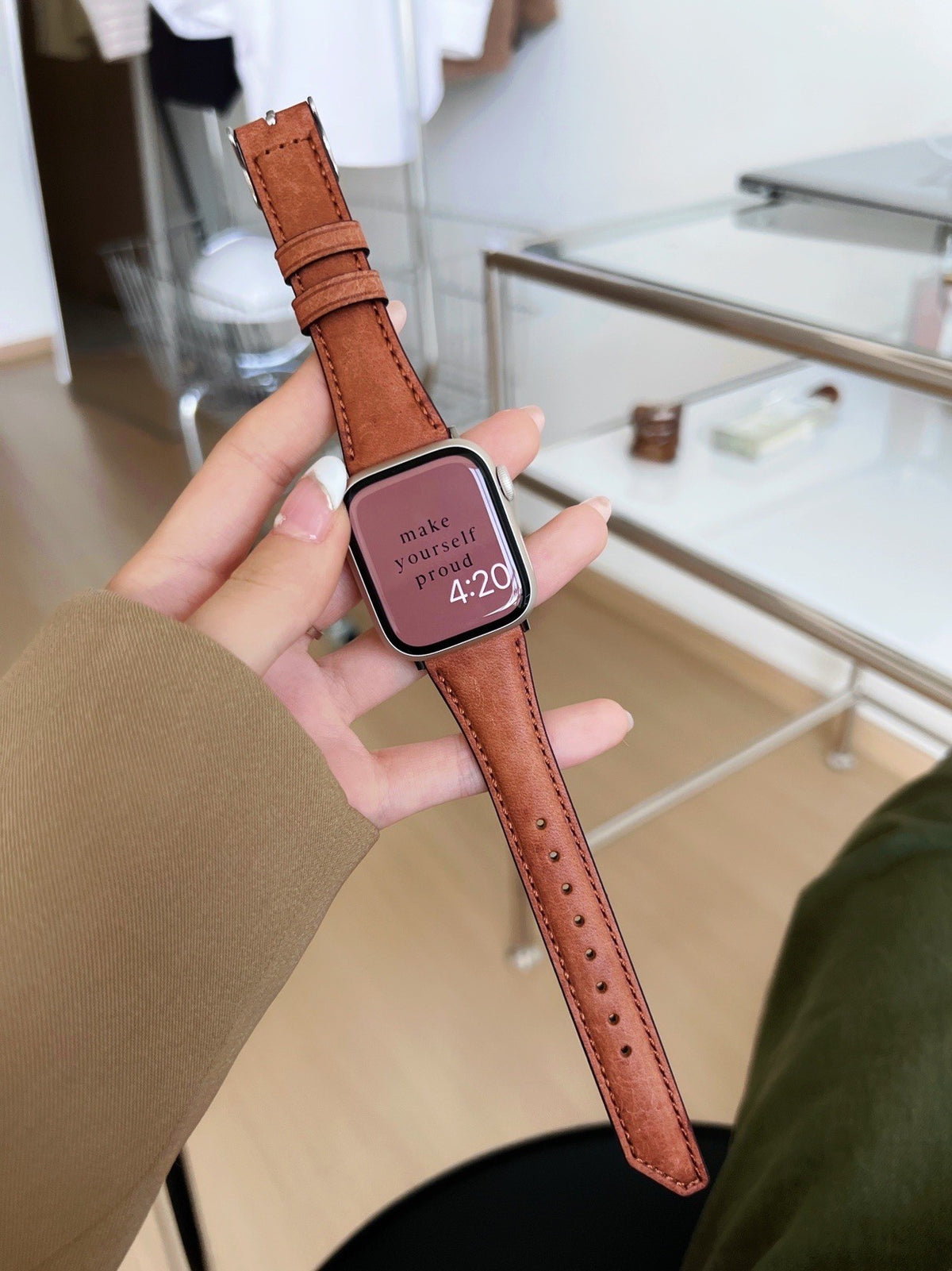 Vintage-Uhrenarmband aus Leder für Apple Watch – Bild 3 | LuxeStyle