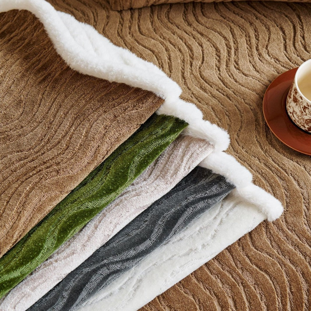 Chenille Sofakissenbezug – Streifen, 70–240 cm – Bild 6 | LuxeStyle