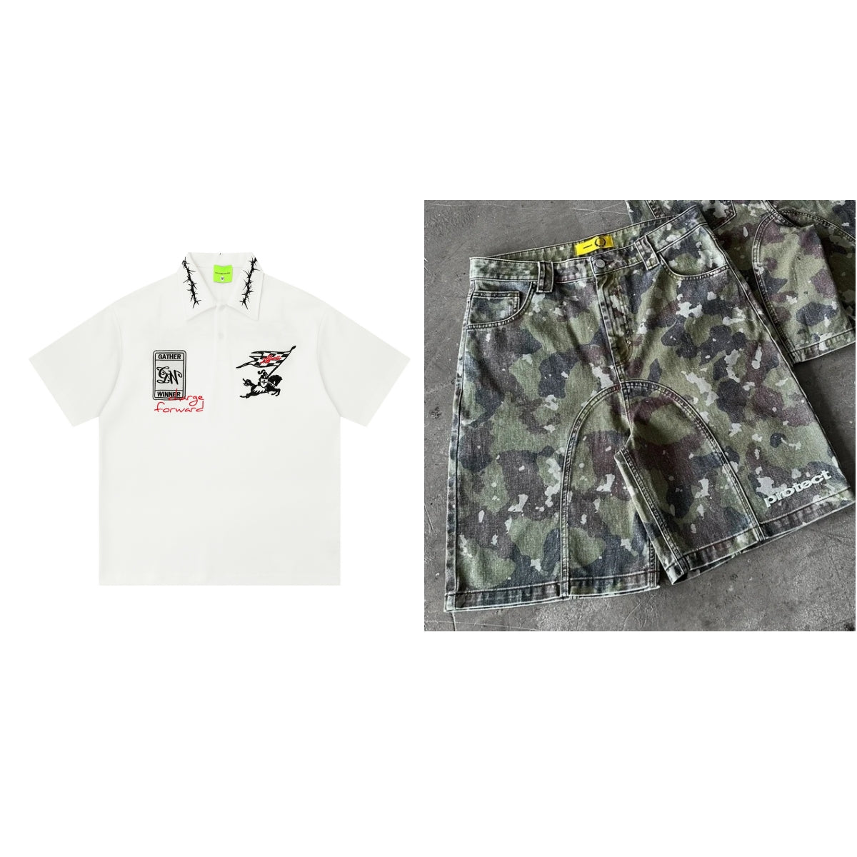 Retro-Polo mit Stickerei