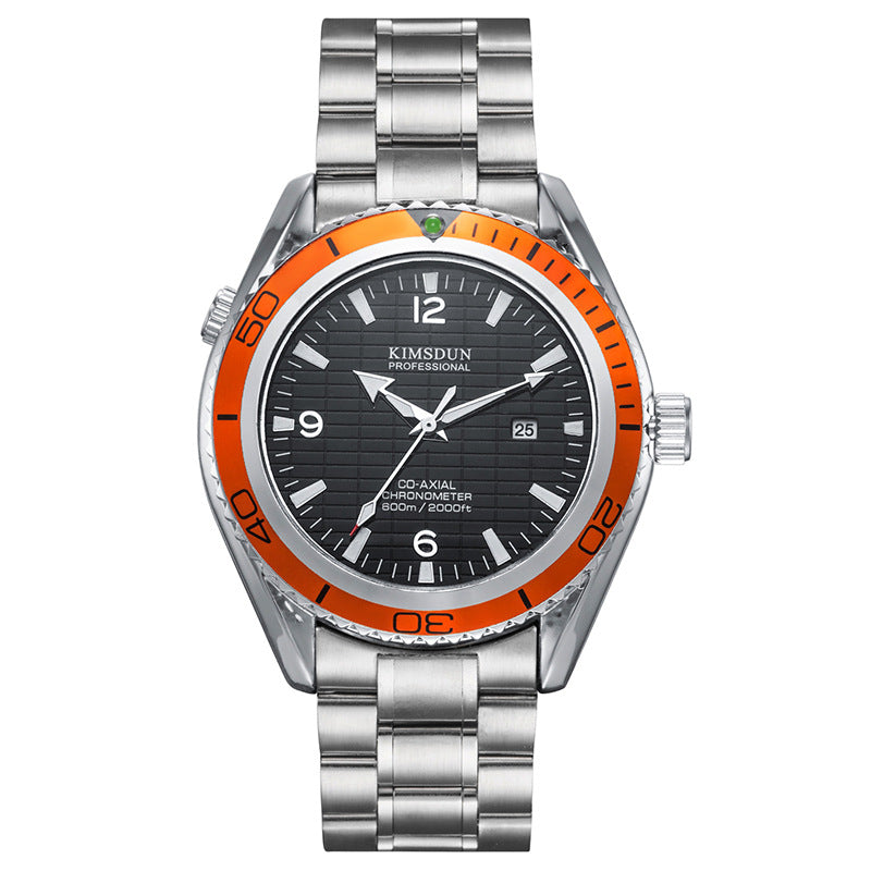 Quarz-Edelstahl-Uhr mit Kalenderfunktion – Bild 2 | LuxeStyle