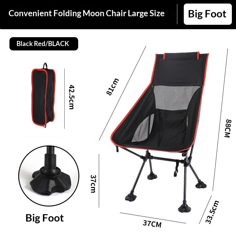 Faltbarer Outdoor-Stuhl mit Netzrückenlehne