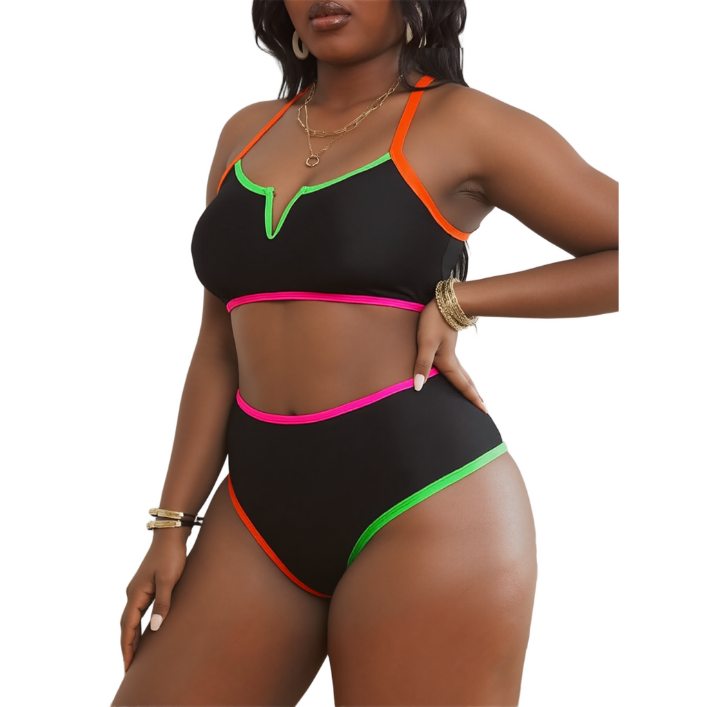 Eleganter Damen-Tankini mit hohem Hals