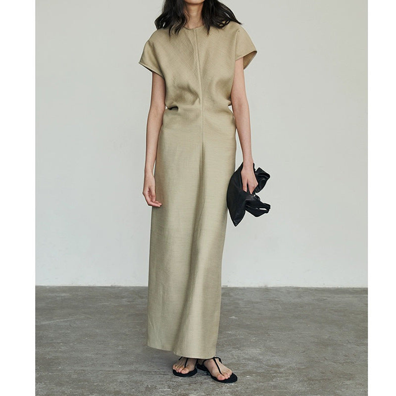 Elegantes Midi-Kleid mit Patchwork