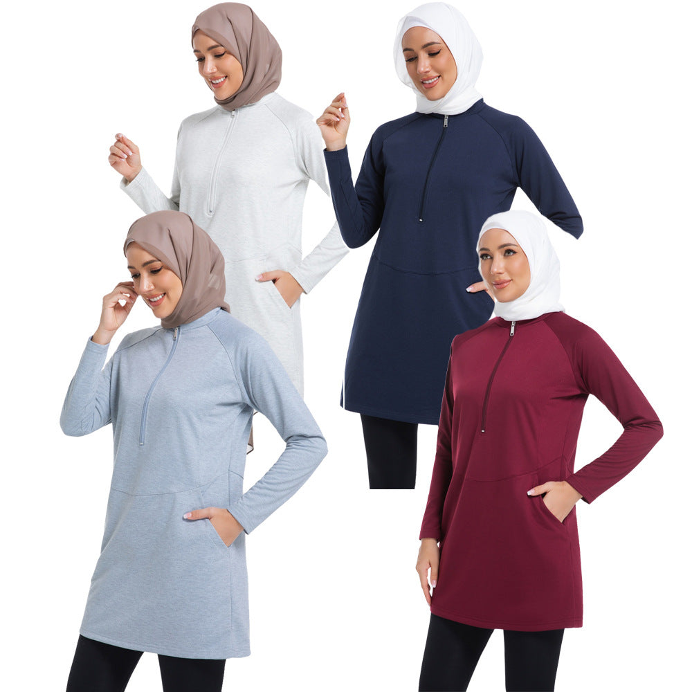 Damen Kapuzenpullover mit Reissverschluss