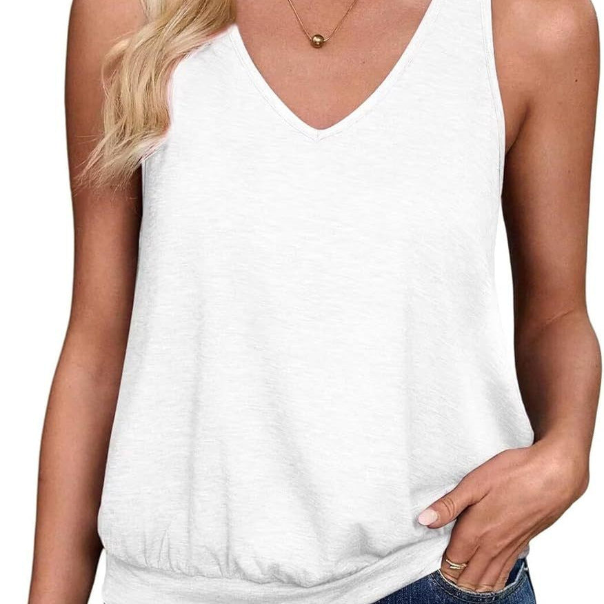 Ärmelloses Henley-Top im lässigen Stil