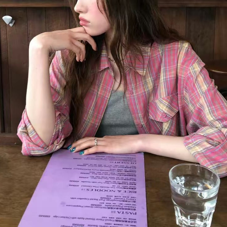 Lässige Bluse mit Schottenkaro