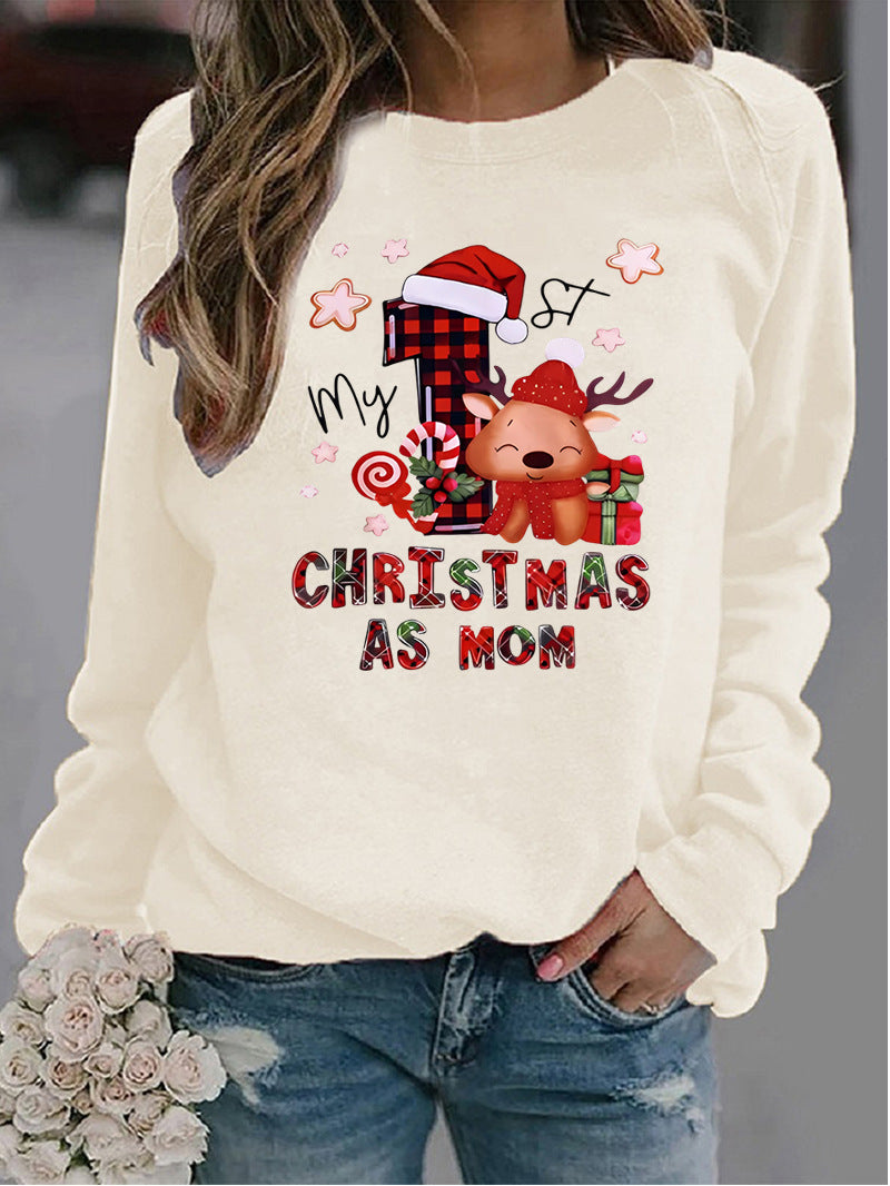 Weihnachts-Pullover für Damen mit Rundhals