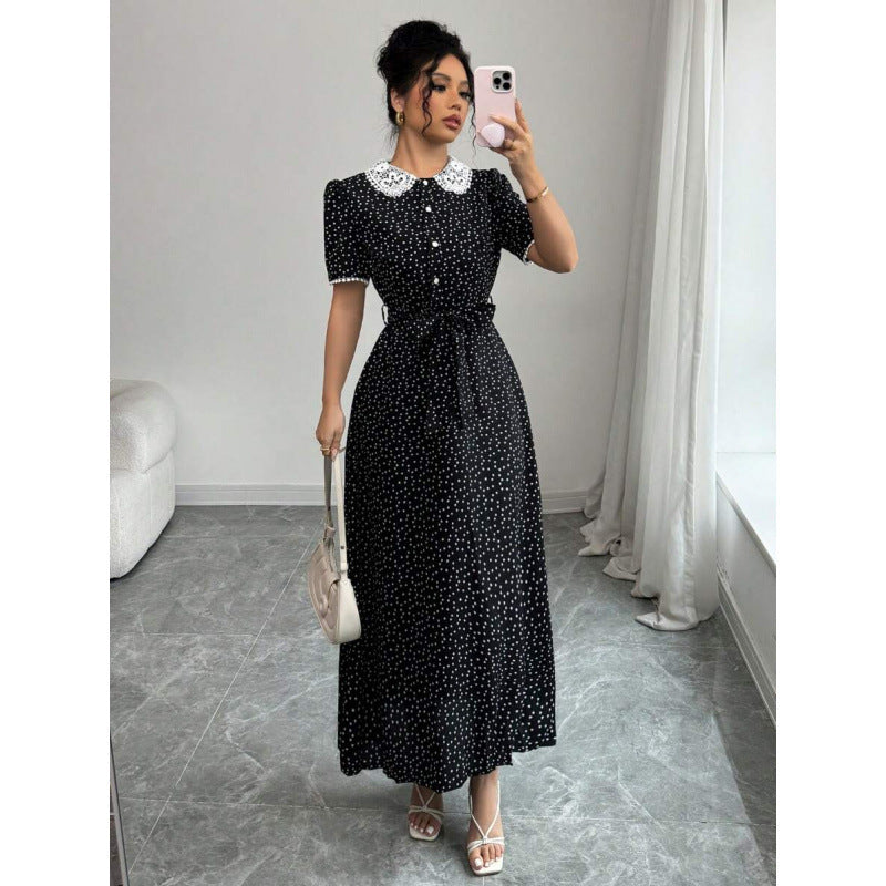 A-Linien-Kleid mit Rüschenkragen – Bild 9 | LuxeStyle