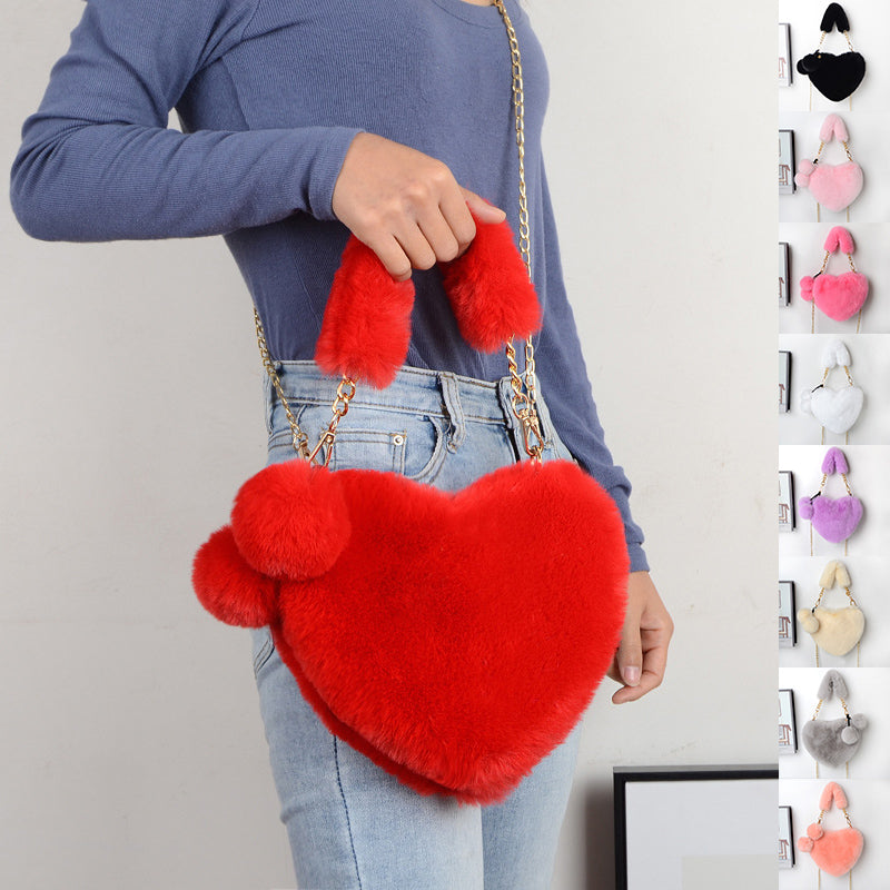 Love Bags Plüsch-Handtasche Herz