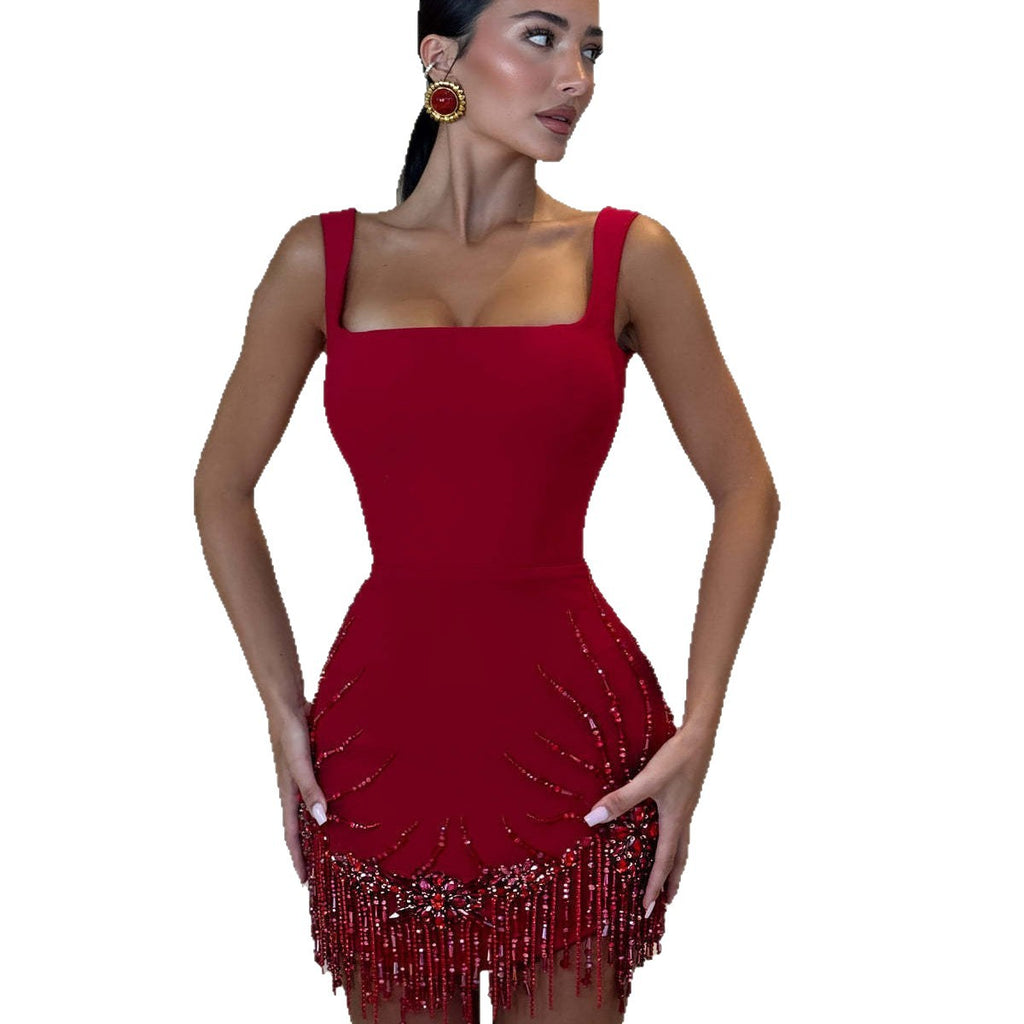 Elegantes Bodycon-Minikleid mit Fransen – Bild 2 | LuxeStyle