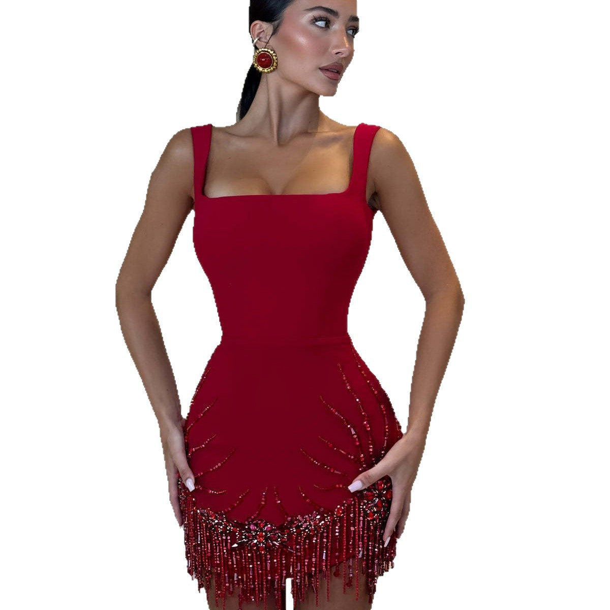 Elegantes Bodycon-Minikleid mit Fransen – Bild 2 | LuxeStyle