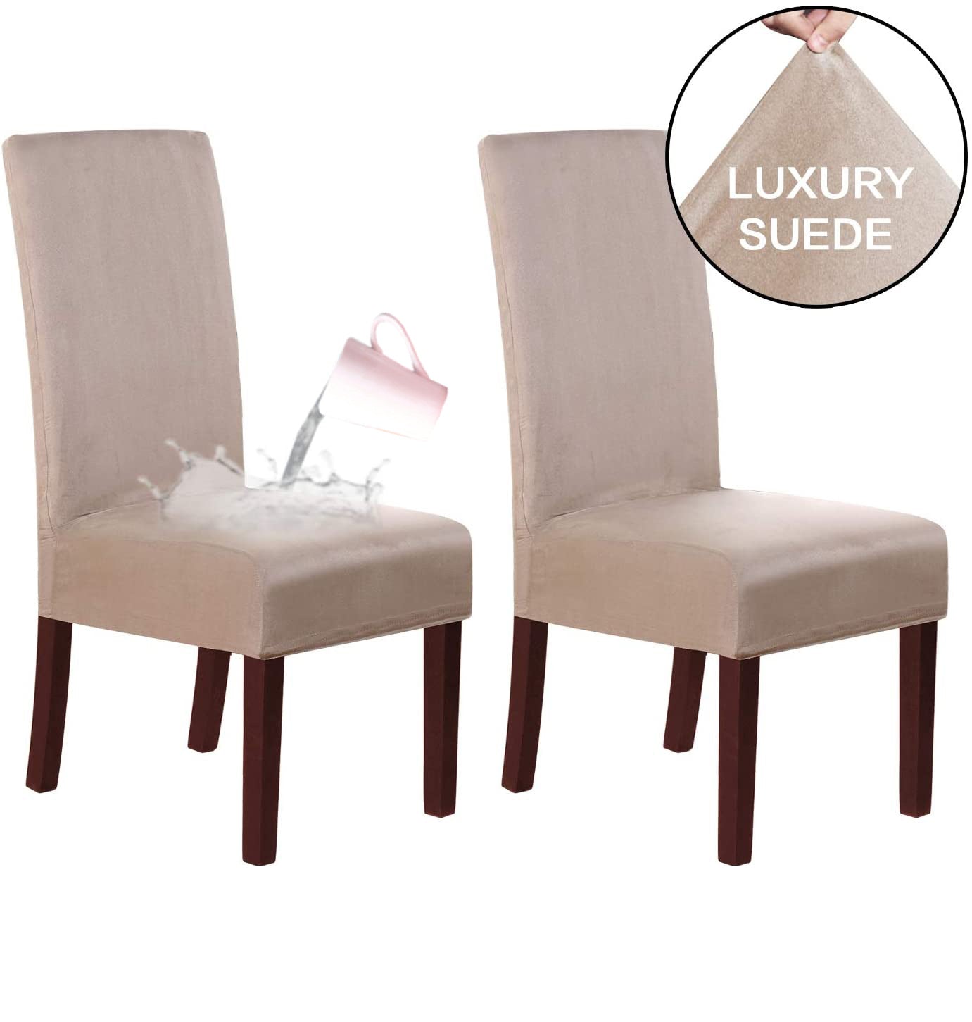 Stretch-Strick Wildleder Stuhlhusse