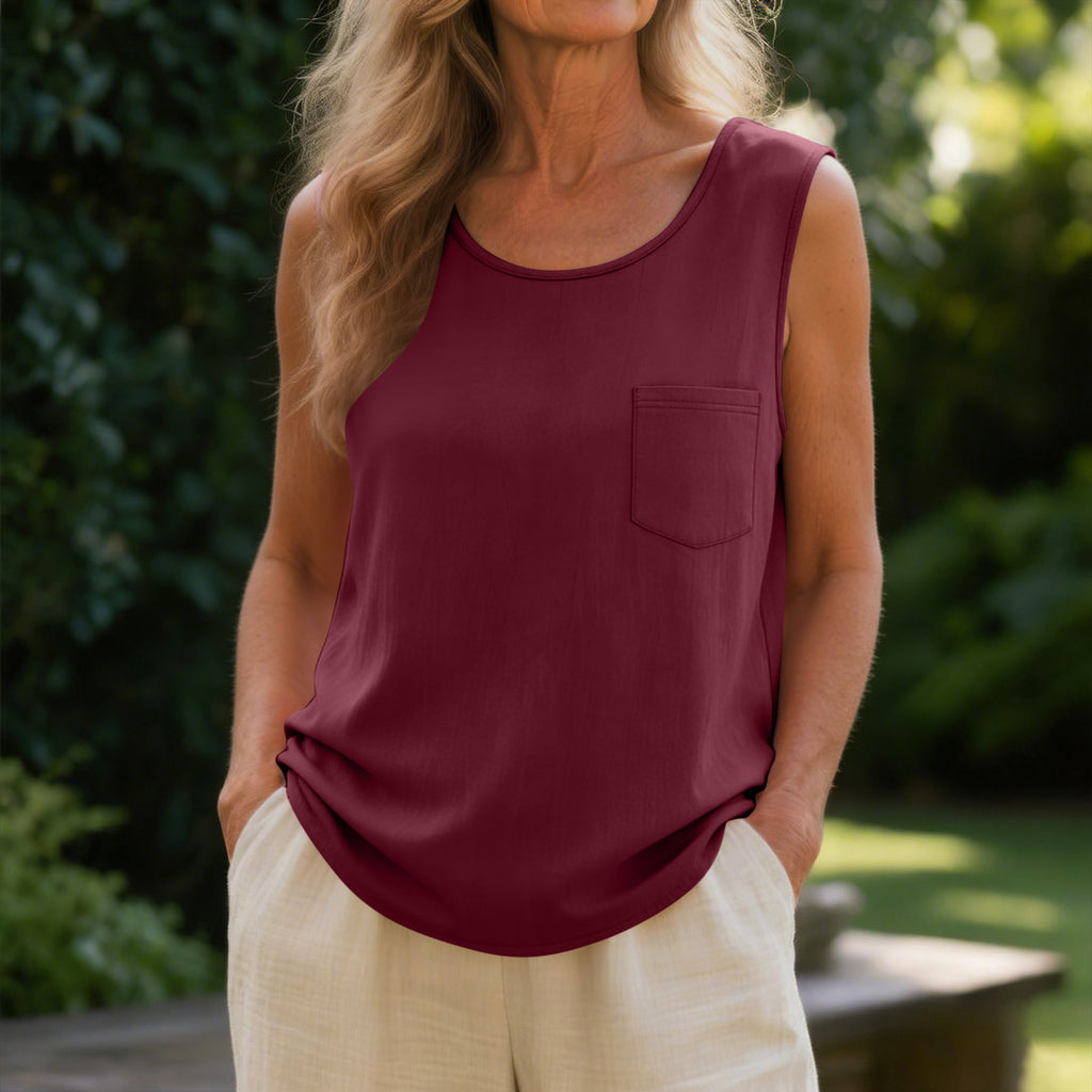 Lässiges Leinen-Baumwoll-Top für Damen – Bild 9 | LuxeStyle