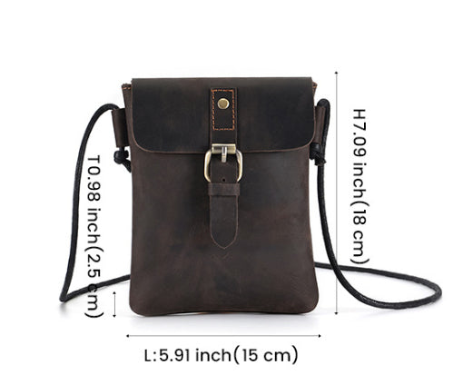 Retro-Handytasche aus Leder – Bild 4 | LuxeStyle