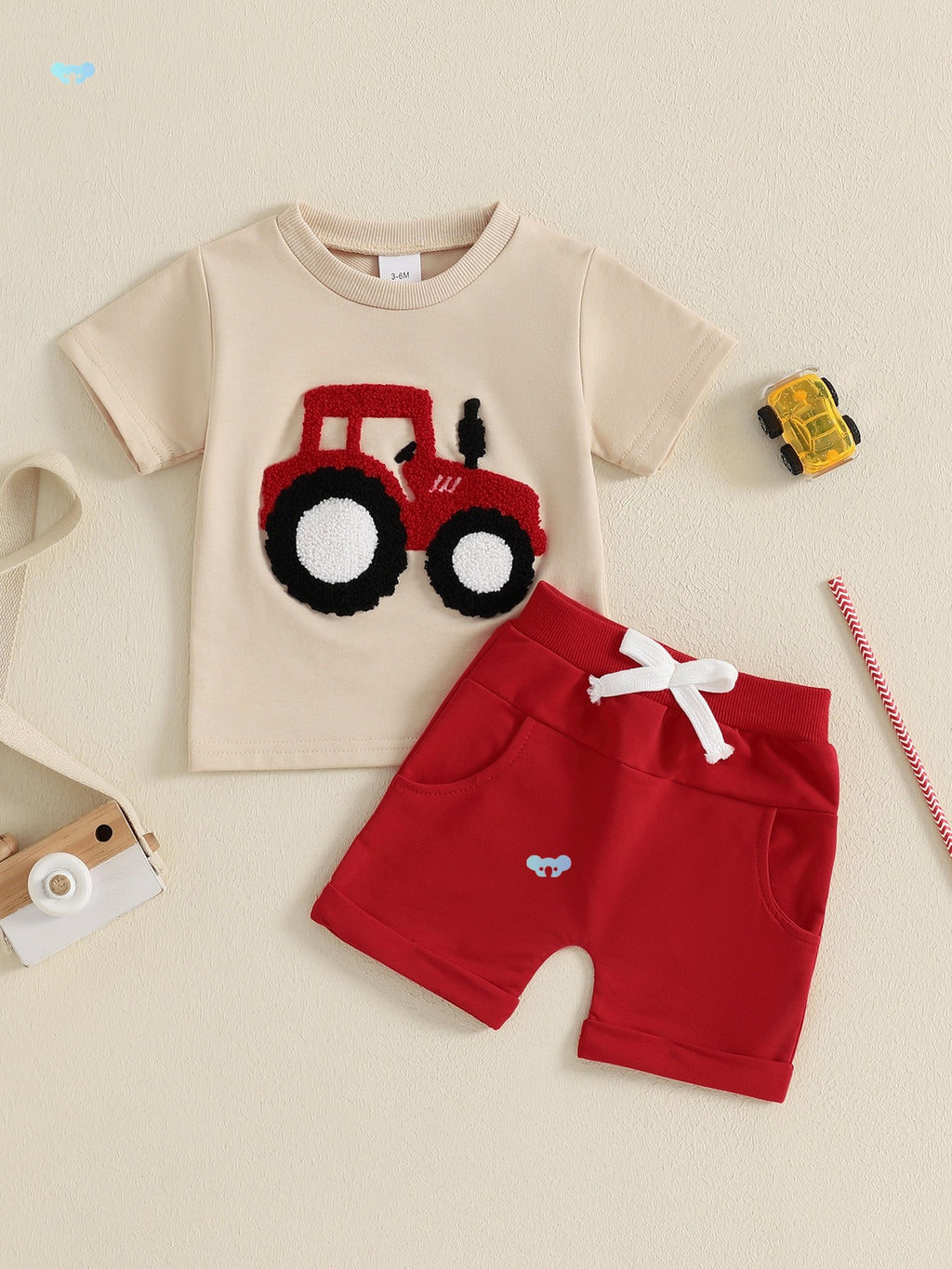 Kleinkinder Jungen Sommer-Set mit Lastwagen – Bild 2 | LuxeStyle