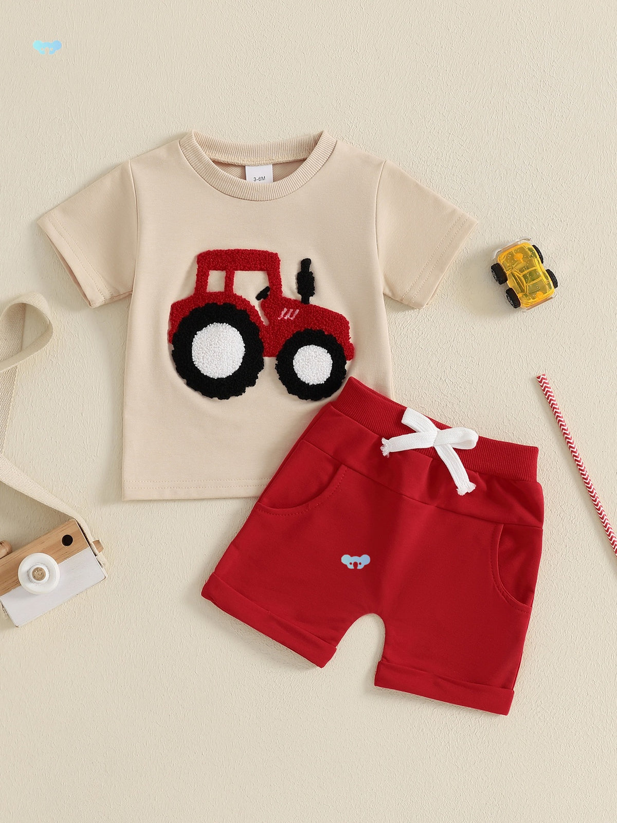 Kleinkinder Jungen Sommer-Set mit Lastwagen – Bild 2 | LuxeStyle
