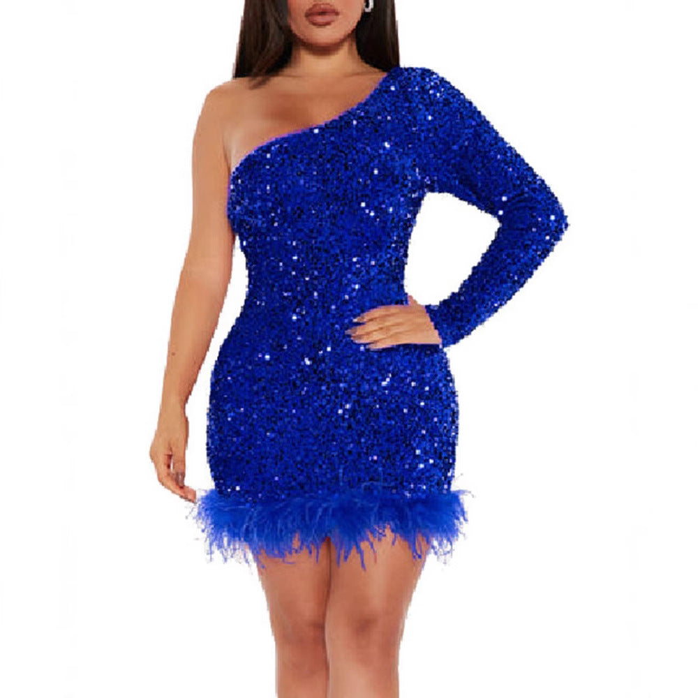 Schwarzes oder Blaues Kleid mit Sequinen