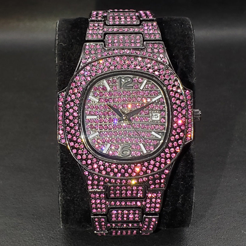 Diamant-Rap-Hip-Hop Armbanduhr