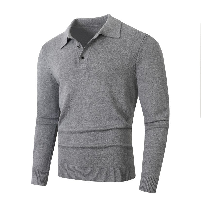 Fashion-Pullover mit Lapel-Kragen