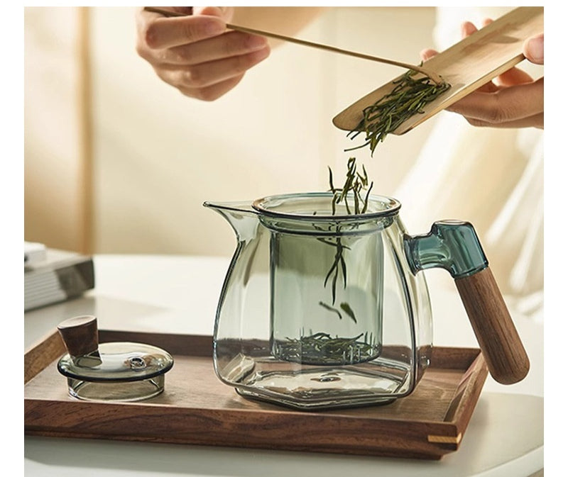 Teekannen-Set aus hitzebeständigem Glas