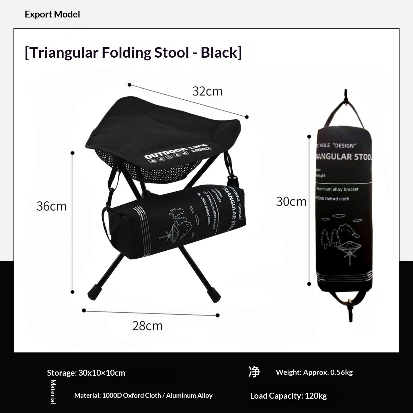 Aluminium Klapphocker