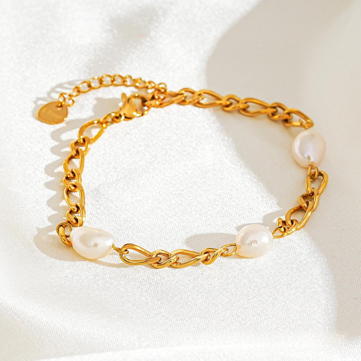 Vergoldetes Edelstahlarmband für Damen