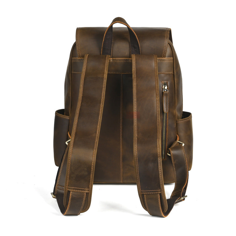 Leder-Rucksack mit mehreren Taschen