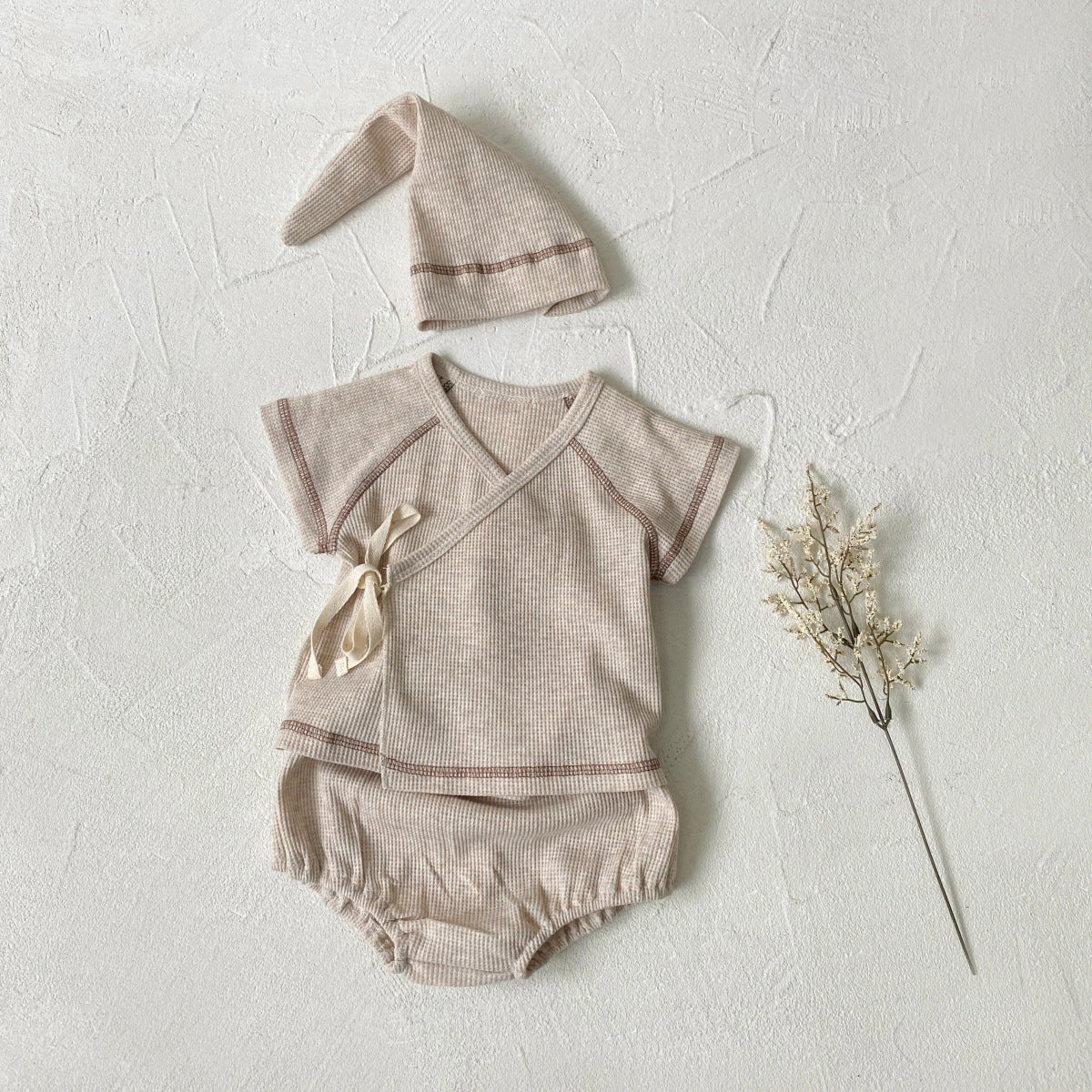 Waffel-Top & Bauchtenschutz Hose Set – Bild 4 | LuxeStyle