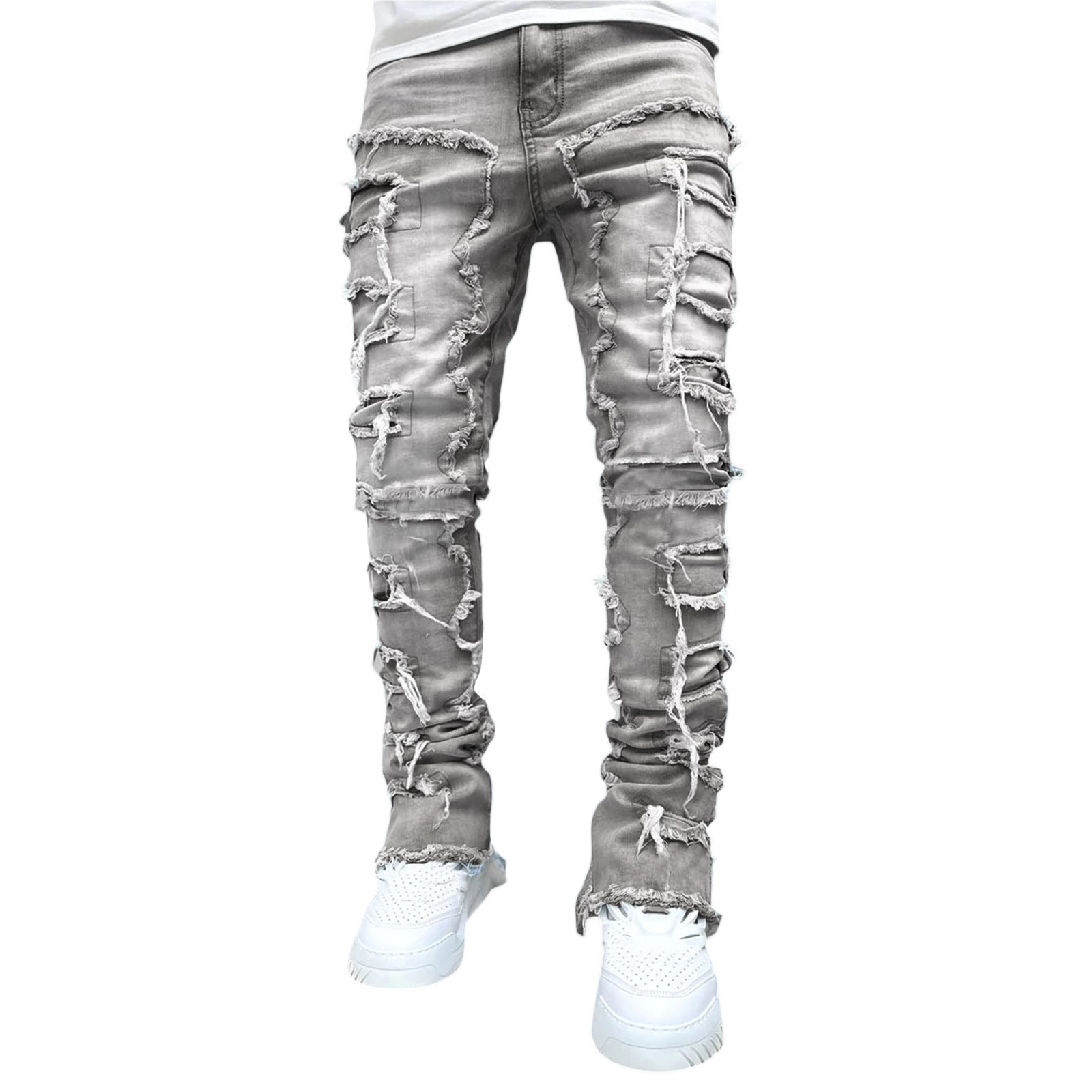 Individuelle Patched Jeans für Herren