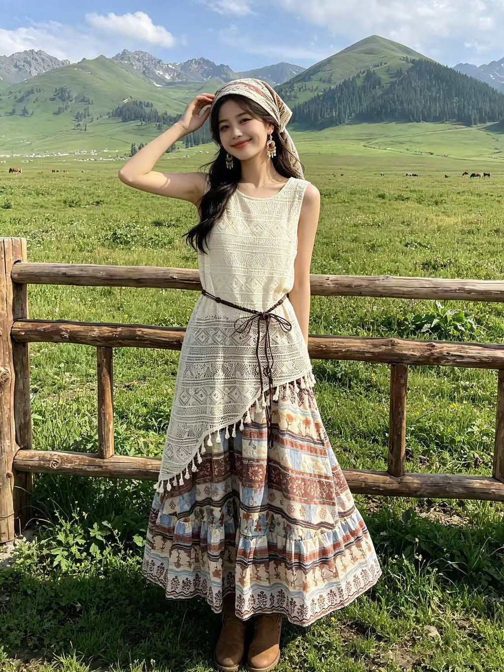 Ärmelloses Casual-Kleid im Ethno-Stil – Bild 8 | LuxeStyle