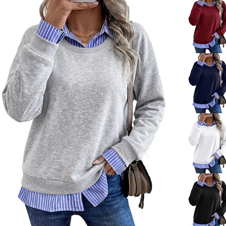 Lässiger Hoodie im Mock-Two-Piece-Look