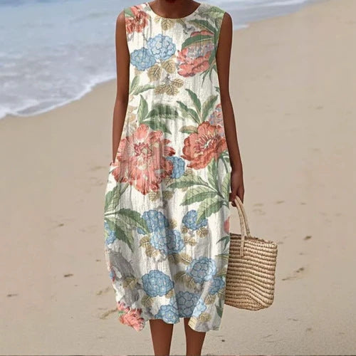 Sommerliches Freizeitkleid mit Taschen | LuxeStyle