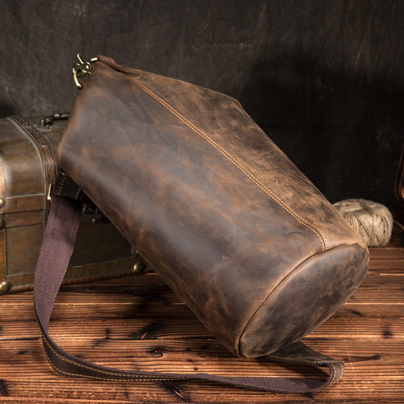 Brusttasche "Crazy Horse" Leder Braun – Bild 3 | LuxeStyle