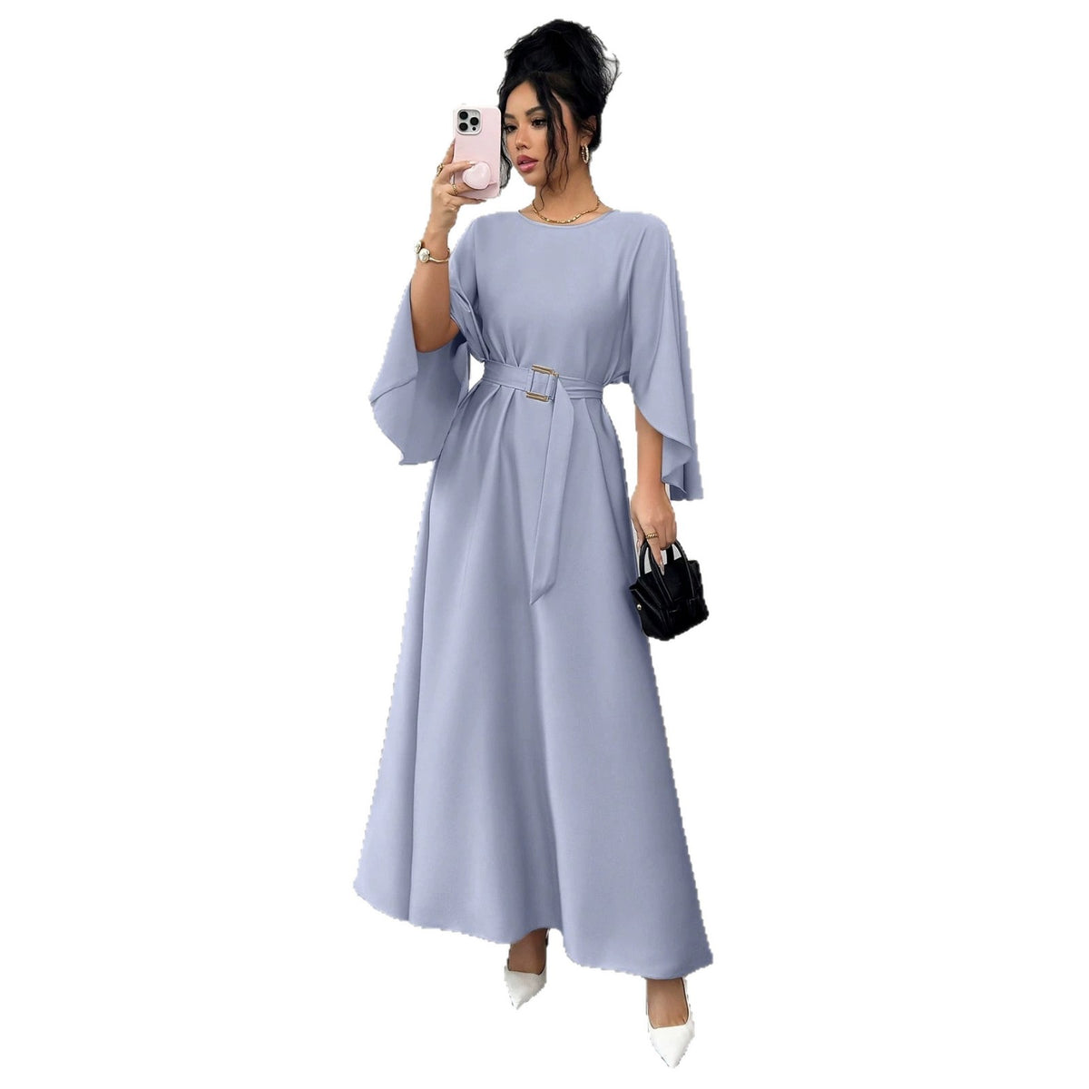Elegantes Strickkleid mit Schnürung – Bild 3 | LuxeStyle