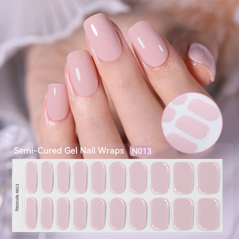 Semi-cured Gel-Nagelsticker «Ice Transparent Nude»