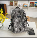 Grosser Strick-Houndstooth-Rucksack mit Anti-Diebstahl | LuxeStyle