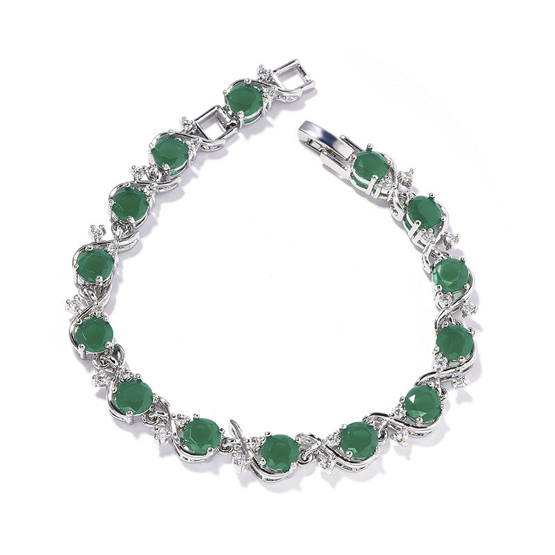 Damen Armband mit Zirkonia, rund – Bild 6 | LuxeStyle