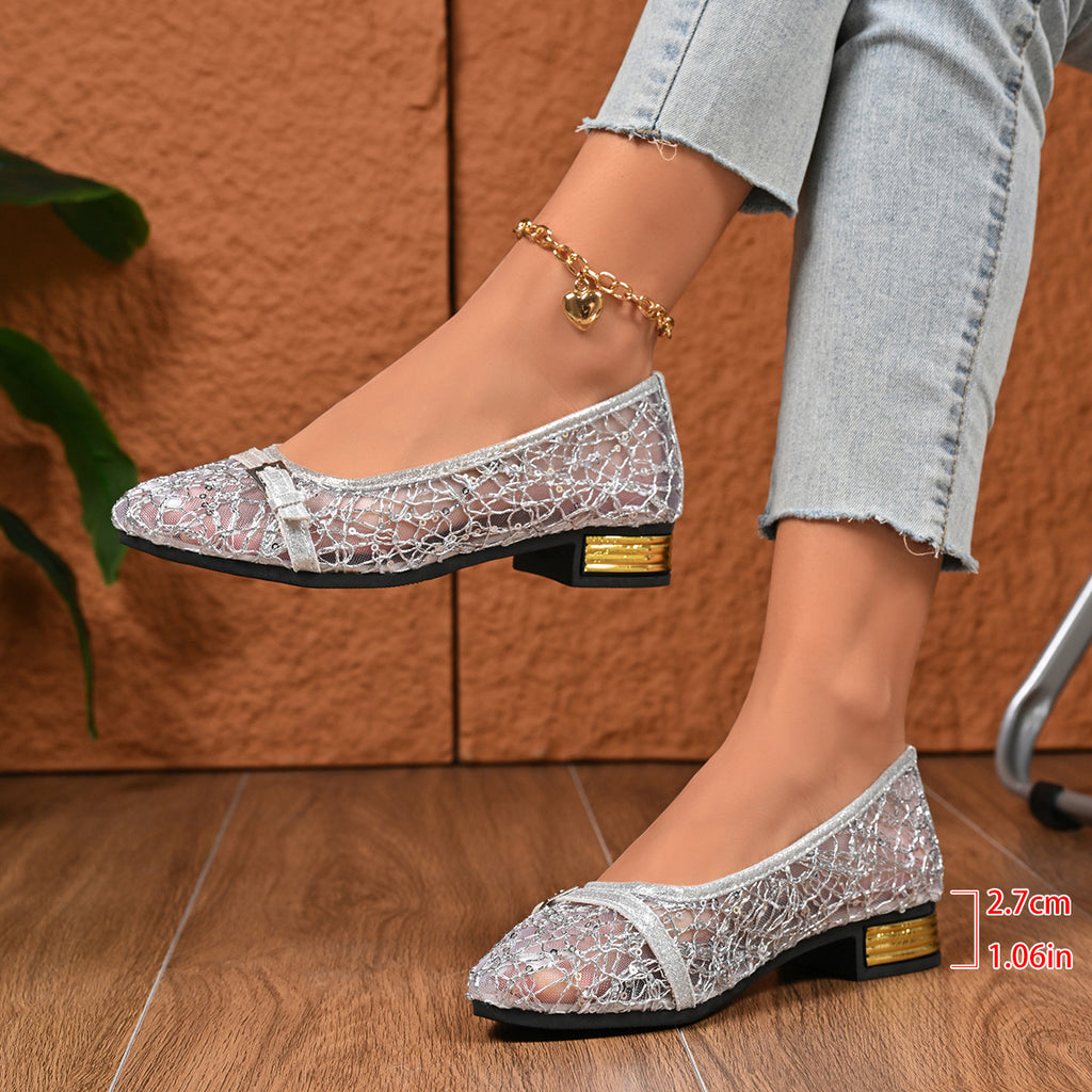 Spitze Mesh-Schuhe mit Schleife – Bild 5 | LuxeStyle