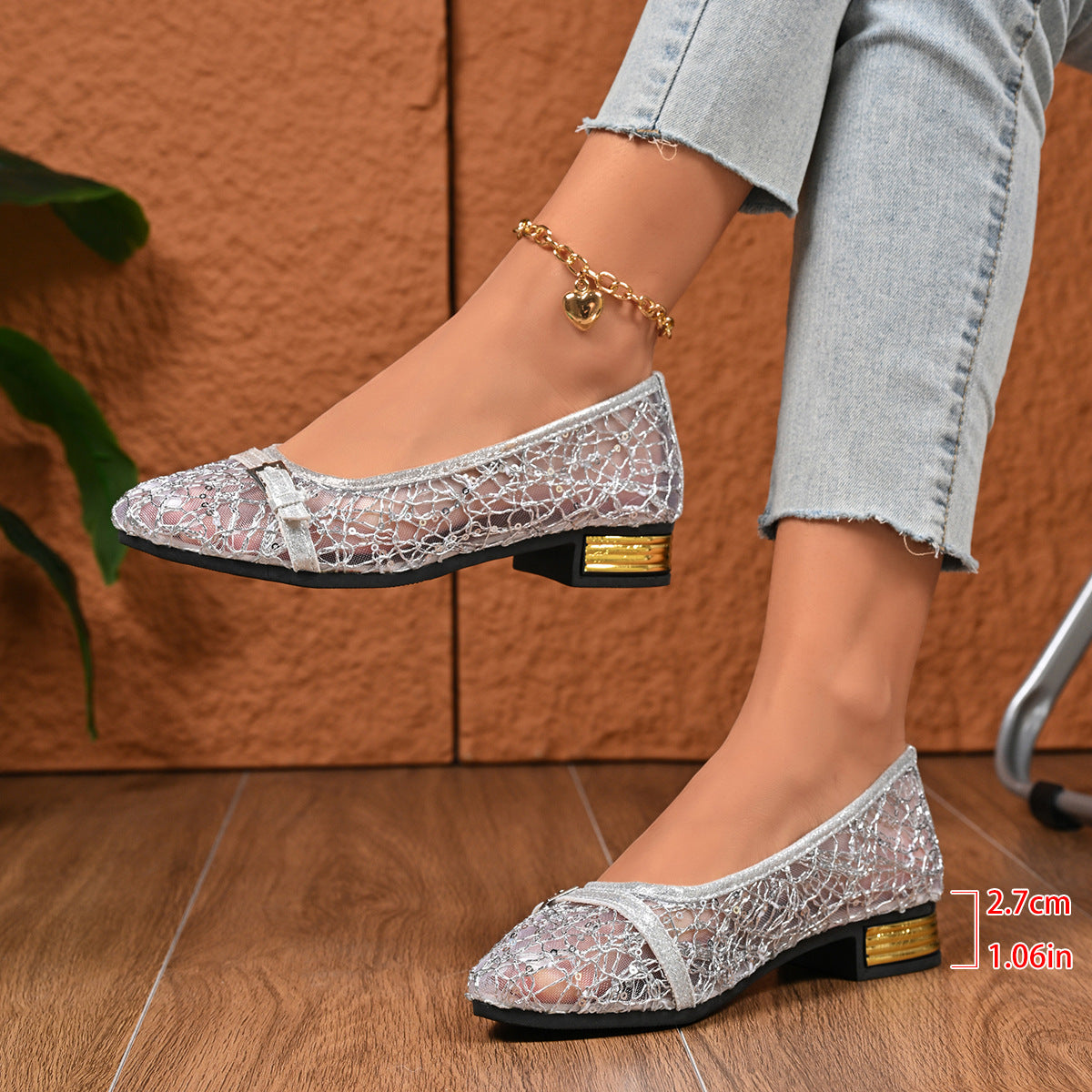 Spitze Mesh-Schuhe mit Schleife – Bild 5 | LuxeStyle