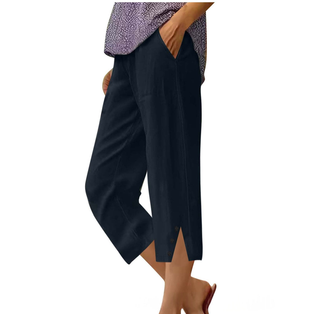 Loose Fit Stoffhose mit Taschen