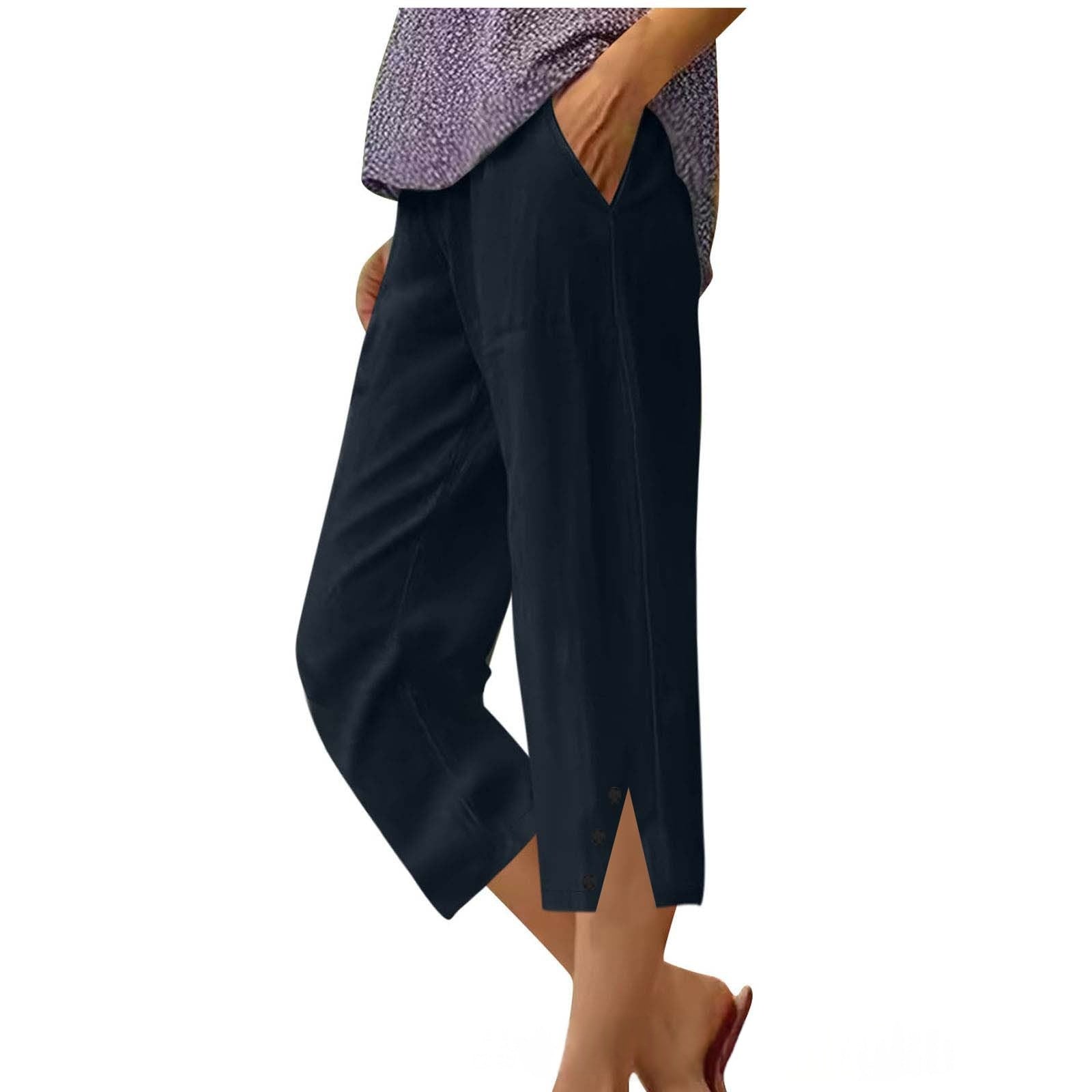 Loose Fit Stoffhose mit Taschen