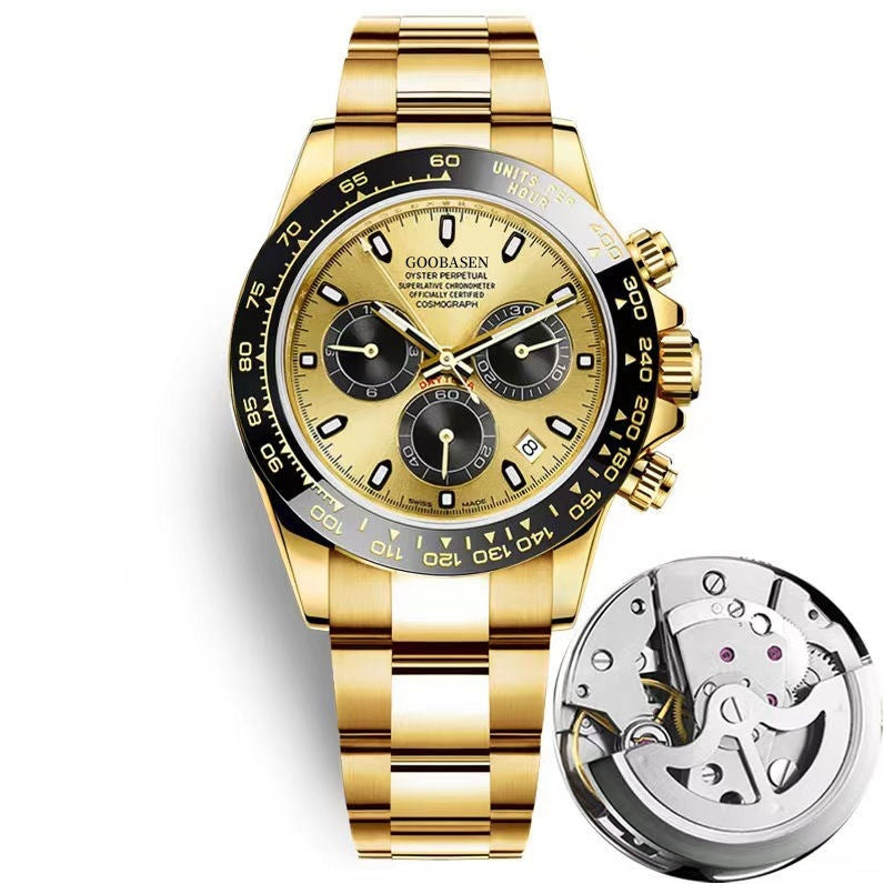 Mechanische Herren-Uhr mit Kalenderquarz – Bild 10 | LuxeStyle