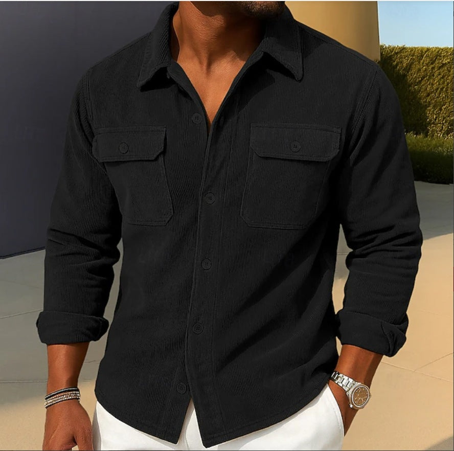 Corduroy Hemd-Jacke für Herren – Bild 3 | LuxeStyle