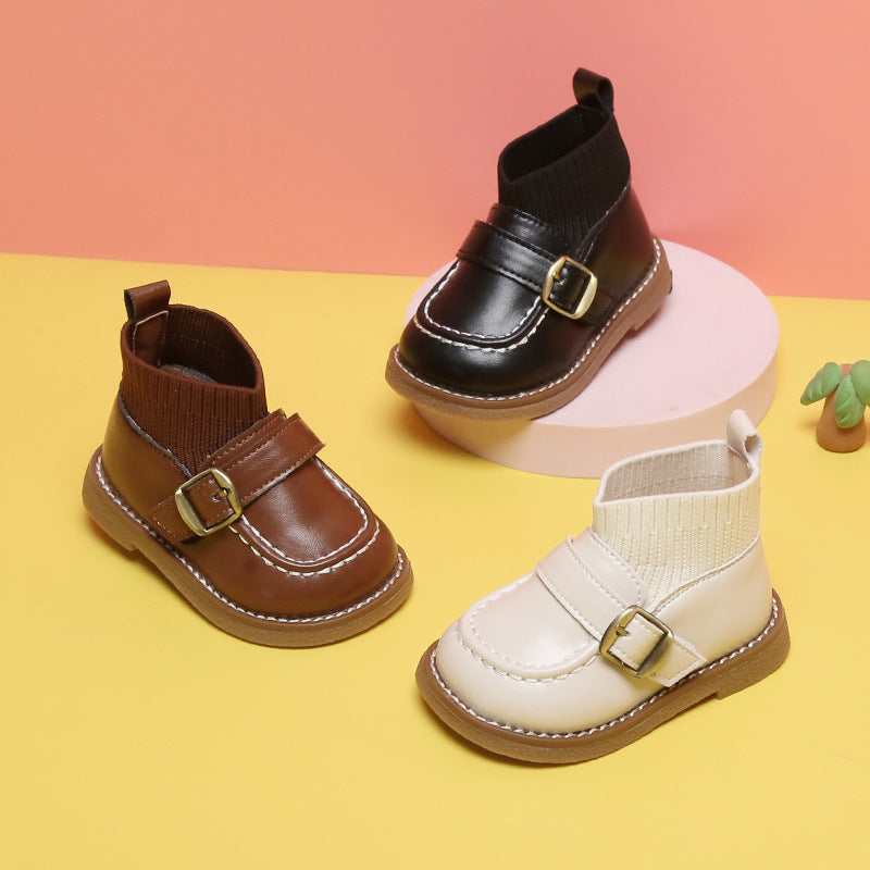 Warme Kinder-Stiefeletten aus Mikrofaserleder – Bild 2 | LuxeStyle