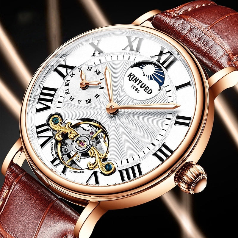 Tourbillon-Armbanduhr Leuchtend Hohl Herren
