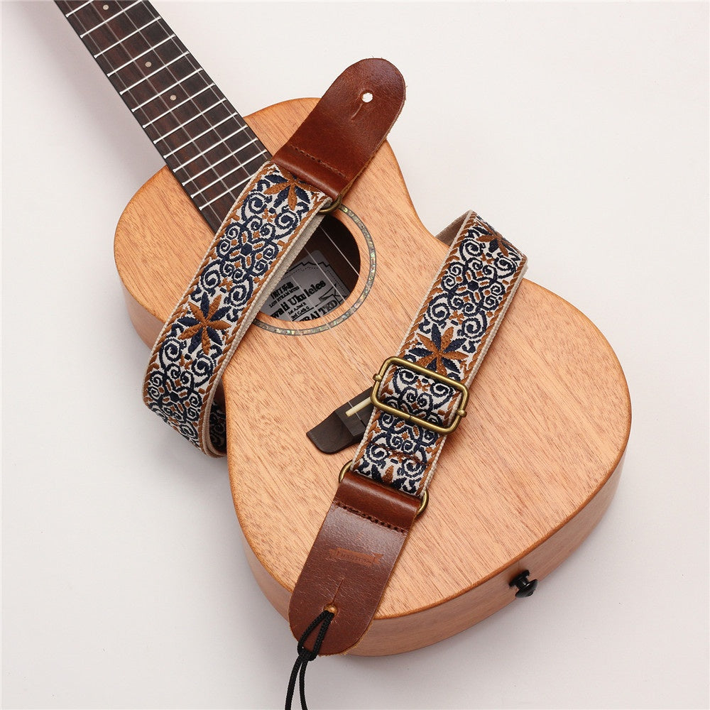 Ukulele-Gurt mit Stickerei
