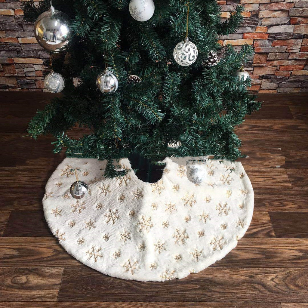Christbaumdecke mit goldenen Pailletten-Schneeflocken – Bild 2 | LuxeStyle