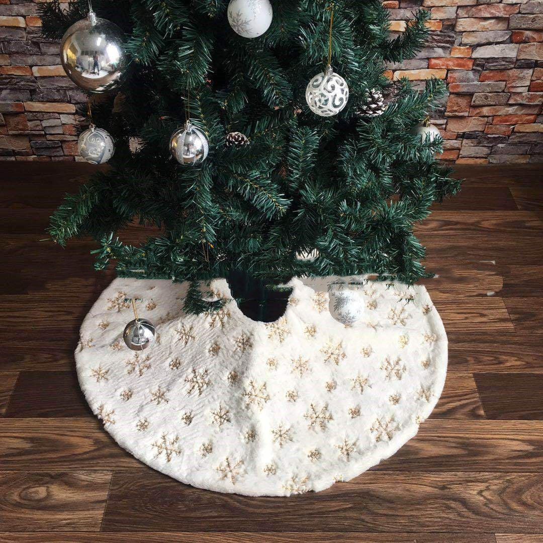 Christbaumdecke mit goldenen Pailletten-Schneeflocken – Bild 2 | LuxeStyle