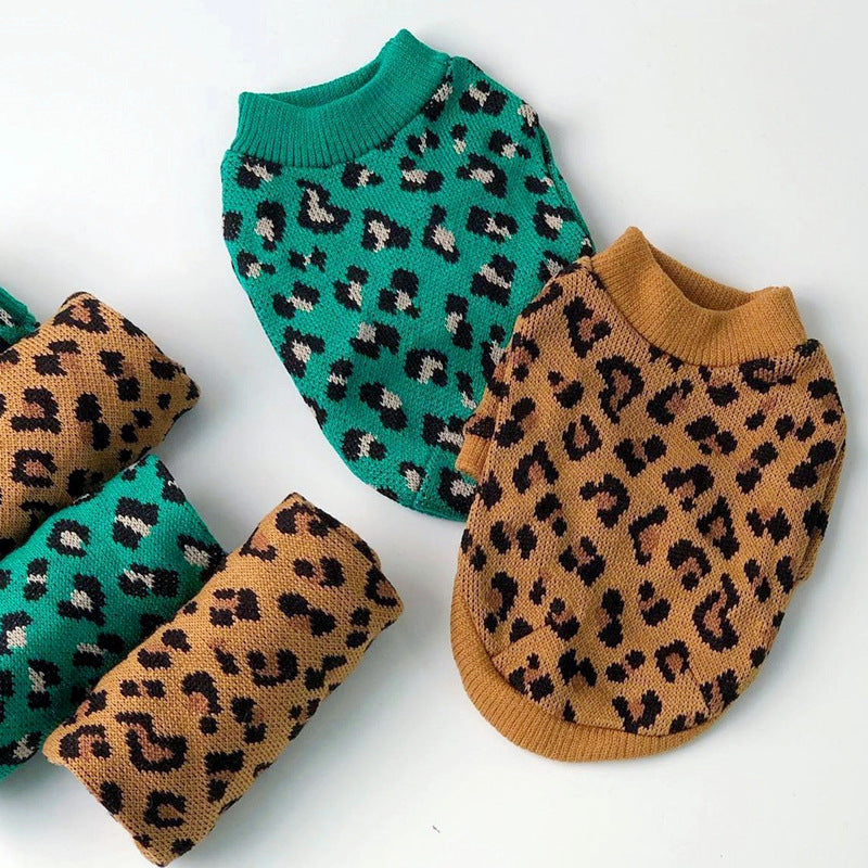 Leoparden-Strickpullover für kleine Hunde – Bild 3 | LuxeStyle